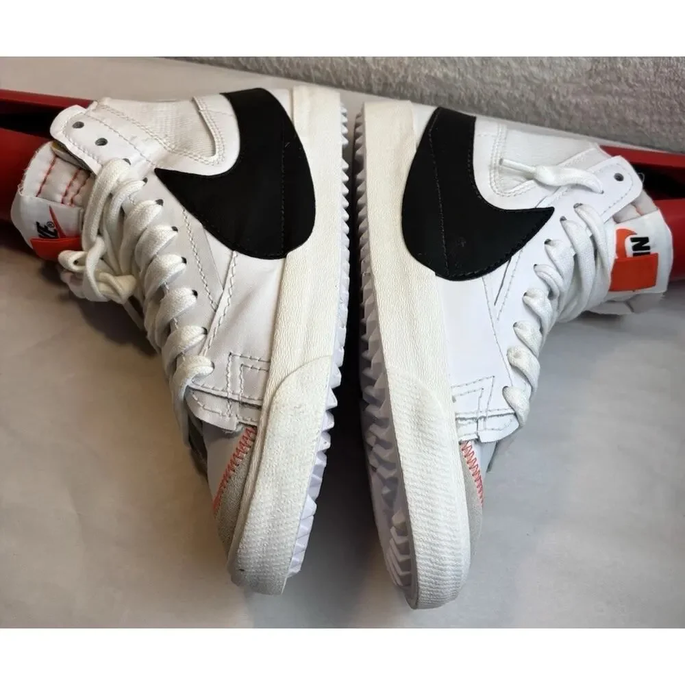Nike Blazer Mid '77 Jumbo Men's Size 10 White Black Leather Sneakers DD3111-100